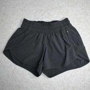Lululemon Tracker Shorts V 4" Black Running Gym Activewear Shorts Size 6 *FLAWS*